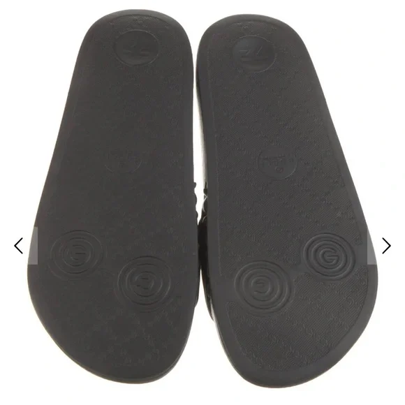 Gucci Black Matalasse Slide Sandals
